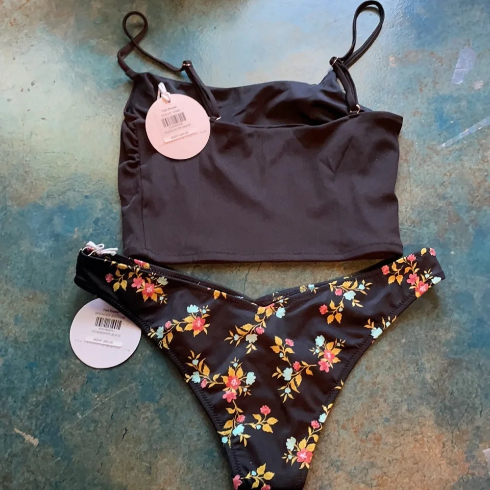 NWT Tori Praver black swim tankini stevie Spencer small